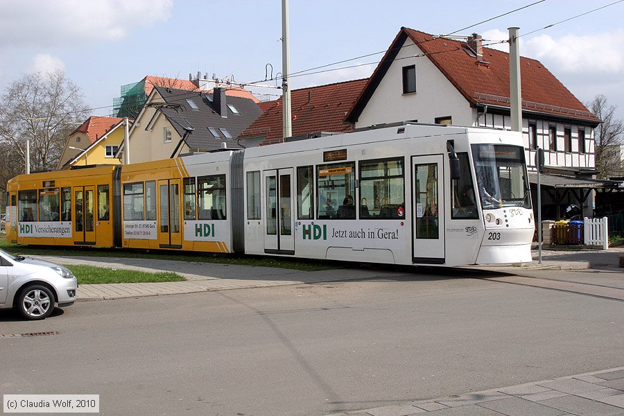 Straßenbahn Gera - 203
/ Bild: gera203_cw1004160145.jpg