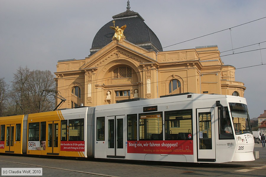 Straßenbahn Gera - 205
/ Bild: gera205_cw1004130023.jpg