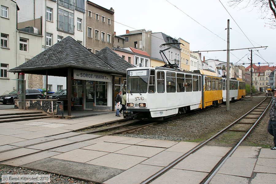 Straßenbahn Gera - 301
/ Bild: gera301_bk1004160040.jpg
