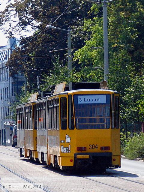 Straßenbahn Gera - 304
/ Bild: gera304_cw001119.jpg