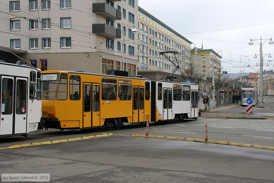 Straßenbahn Gera - 309
/ Bild: gera309_bk1004160026.jpg