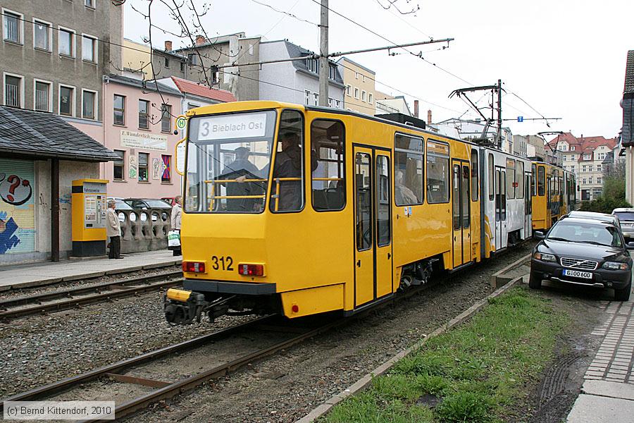 Straßenbahn Gera - 312
/ Bild: gera312_bk1004160045.jpg