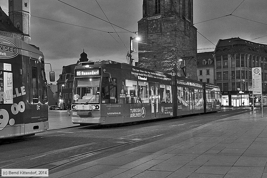 Stra&szlig;enbahn Halle (Saale) - 602
/ Bild: halle602_bk1408260112.jpg