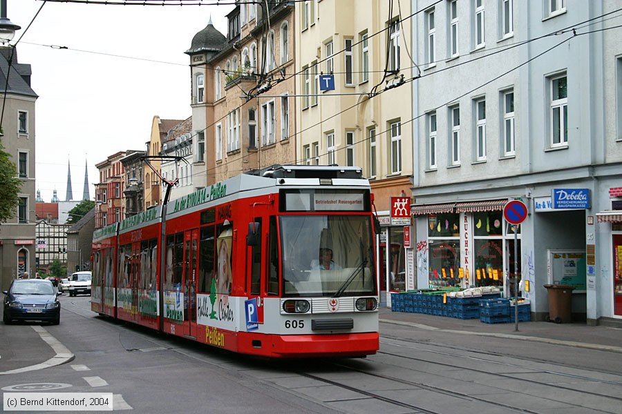 Straßenbahn Halle (Saale) - 605
/ Bild: halle605_e0006647.jpg