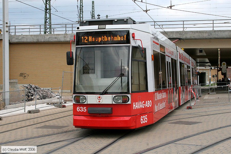 Straßenbahn Halle (Saale) - 635
/ Bild: halle635_cw0605140246.jpg