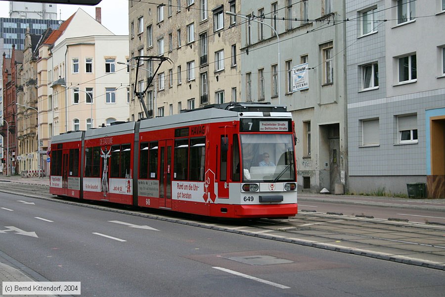 Straßenbahn Halle (Saale) - 649
/ Bild: halle649_e0006612.jpg Straßenbahn Halle (Saale) - 649
/ Bild: halle649_e0006612.jpg