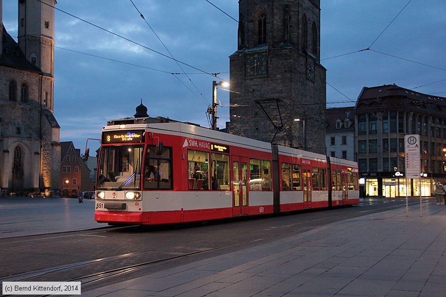 Straßenbahn Halle (Saale) - 651
/ Bild: halle651_bk1408260105.jpg
