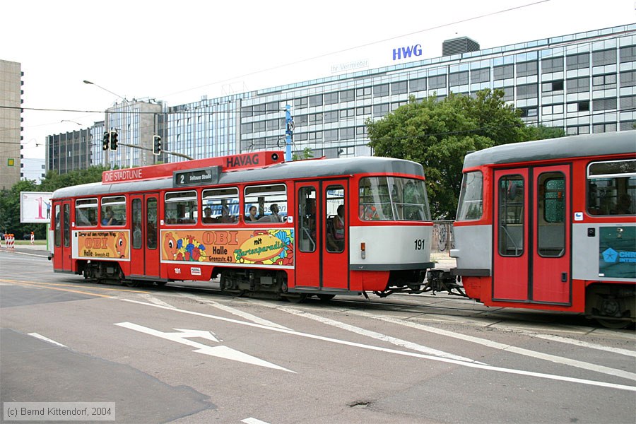 Straßenbahn Halle (Saale) - 191
/ Bild: halle191_e0006607.jpg