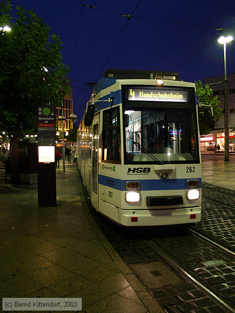 Straßenbahn Heidelberg - 262
/ Bild: hsb262_e0000076.jpg Straßenbahn Heidelberg - 262
/ Bild: hsb262_e0000076.jpg