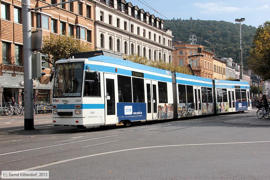 Straßenbahn Heidelberg - 3263
/ Bild: rnv3263_bk1309280044.jpg