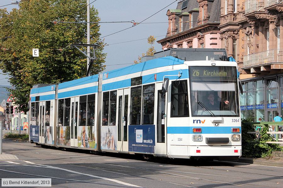 Straßenbahn Heidelberg - 3264
/ Bild: rnv3264_bk1309280040.jpg