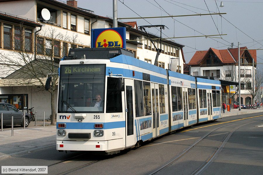 Straßenbahn Heidelberg - 265
/ Bild: hsb265_bk0703140038.jpg