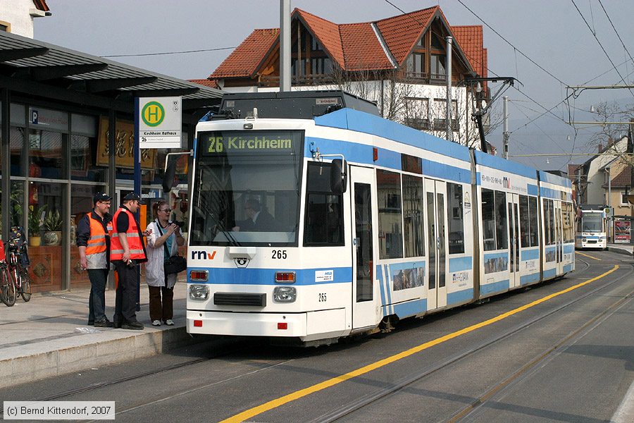 Straßenbahn Heidelberg - 265
/ Bild: hsb265_bk0703140046.jpg