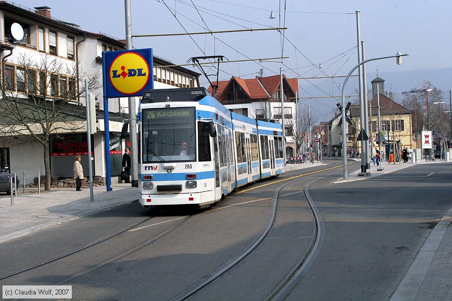 Stra&szlig;enbahn Heidelberg - 265
/ Bild: hsb265_cw0703140018.jpg