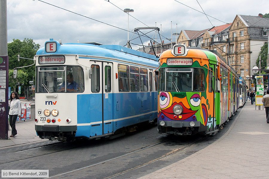 Straßenbahn Heidelberg - 299 (233) und 204
/ Bild: hsb299233_bk0906070455.jpg