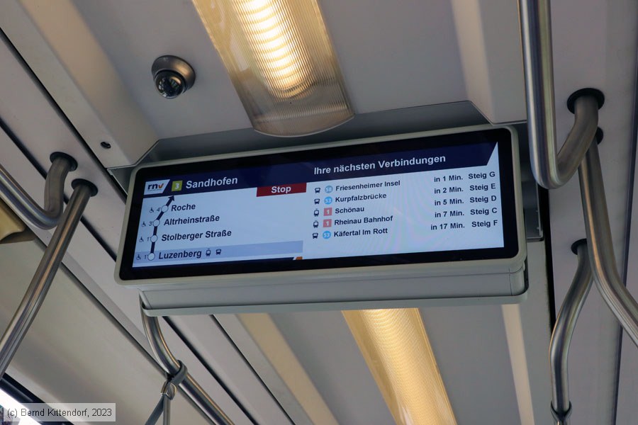 Straßenbahn Heidelberg - 3288 - Innenansicht
/ Bild: rnv3288_bk2308040021.jpg