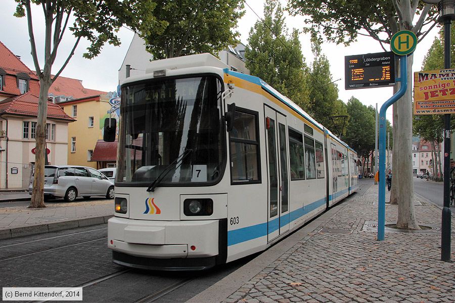 Straßenbahn Jena - 603
/ Bild: jena603_bk1407290068.jpg