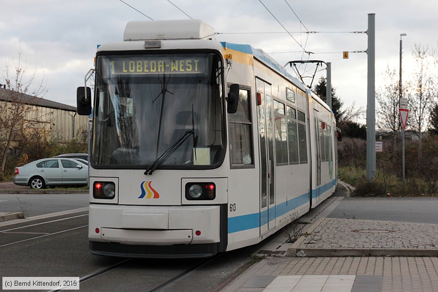 Straßenbahn Jena - 613
/ Bild: jena613_bk1511120167.jpg