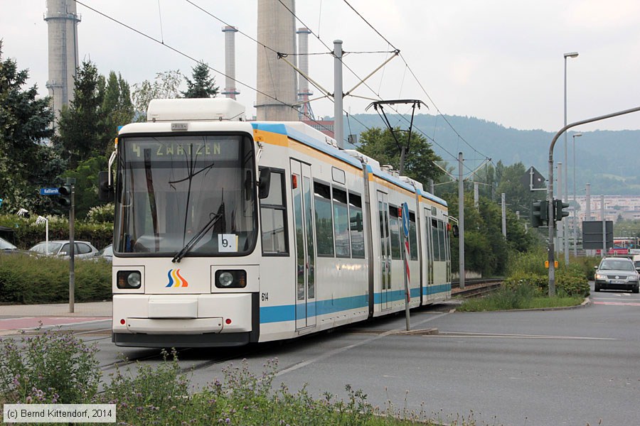 Straßenbahn Jena - 614
/ Bild: jena614_bk1407290107.jpg
