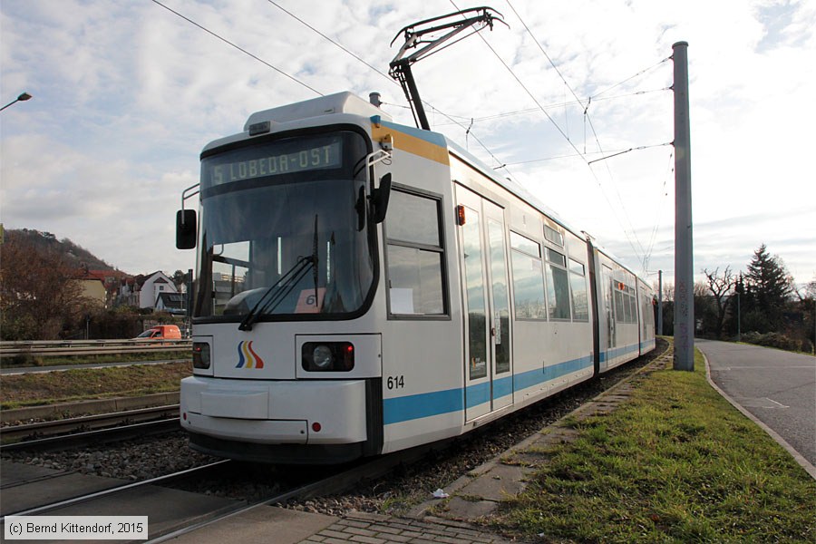 Straßenbahn Jena - 614
/ Bild: jena614_bk1511120039.jpg