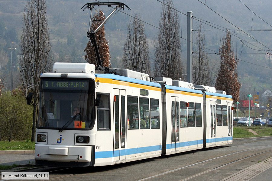 Straßenbahn Jena - 616
/ Bild: jena616_bk1004130065.jpg
