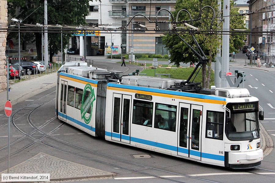 Stra&szlig;enbahn Jena - 616
/ Bild: jena616_bk1407290058.jpg
