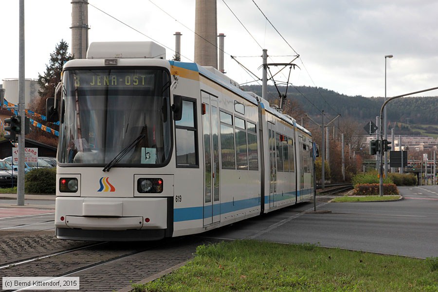 Straßenbahn Jena - 619
/ Bild: jena619_bk1511120144.jpg Straßenbahn Jena - 619
/ Bild: jena619_bk1511120144.jpg