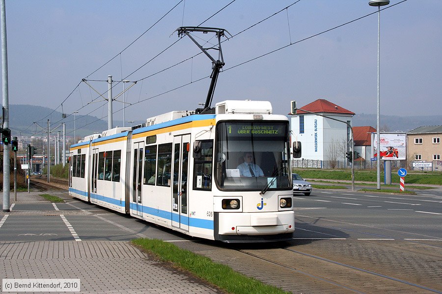 Straßenbahn Jena - 626
/ Bild: jena626_bk1004130051.jpg