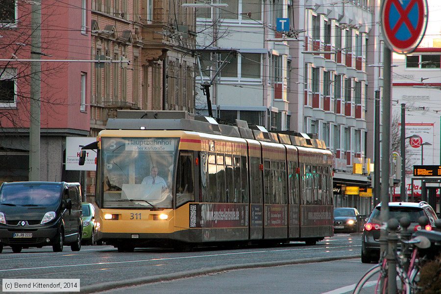 Straßenbahn Karlsruhe - 311
/ Bild: karlsruhe311_bk1401070213.jpg Straßenbahn Karlsruhe - 311
/ Bild: karlsruhe311_bk1401070213.jpg
