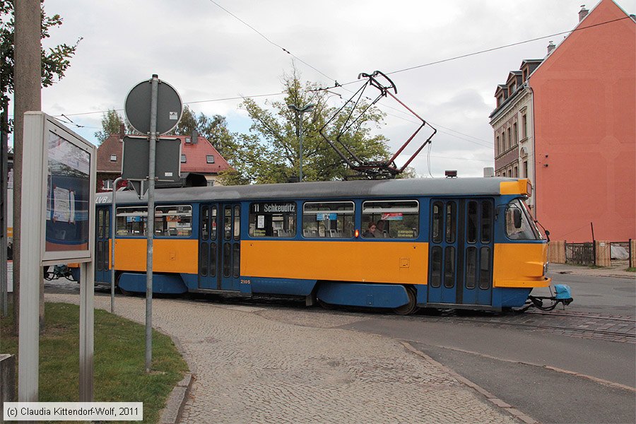 Straßenbahn Leipzig - 2105
/ Bild: leipzig2105_cw1110060135.jpg Straßenbahn Leipzig - 2105
/ Bild: leipzig2105_cw1110060135.jpg
