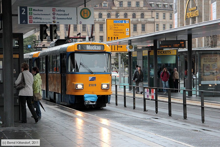 Straßenbahn Leipzig - 2109
/ Bild: leipzig2109_bk1110100010.jpg Straßenbahn Leipzig - 2109
/ Bild: leipzig2109_bk1110100010.jpg