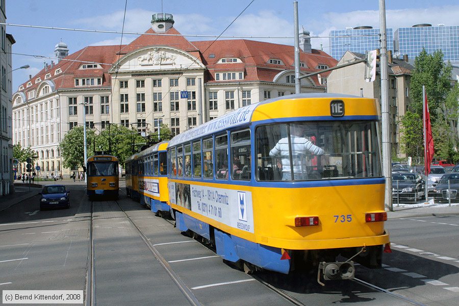 Straßenbahn Leipzig - 735
/ Bild: leipzig735_bk0805070060.jpg Straßenbahn Leipzig - 735
/ Bild: leipzig735_bk0805070060.jpg