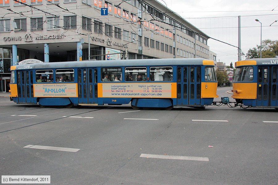 Straßenbahn Leipzig - 749
/ Bild: leipzig749_bk1110050079.jpg Straßenbahn Leipzig - 749
/ Bild: leipzig749_bk1110050079.jpg