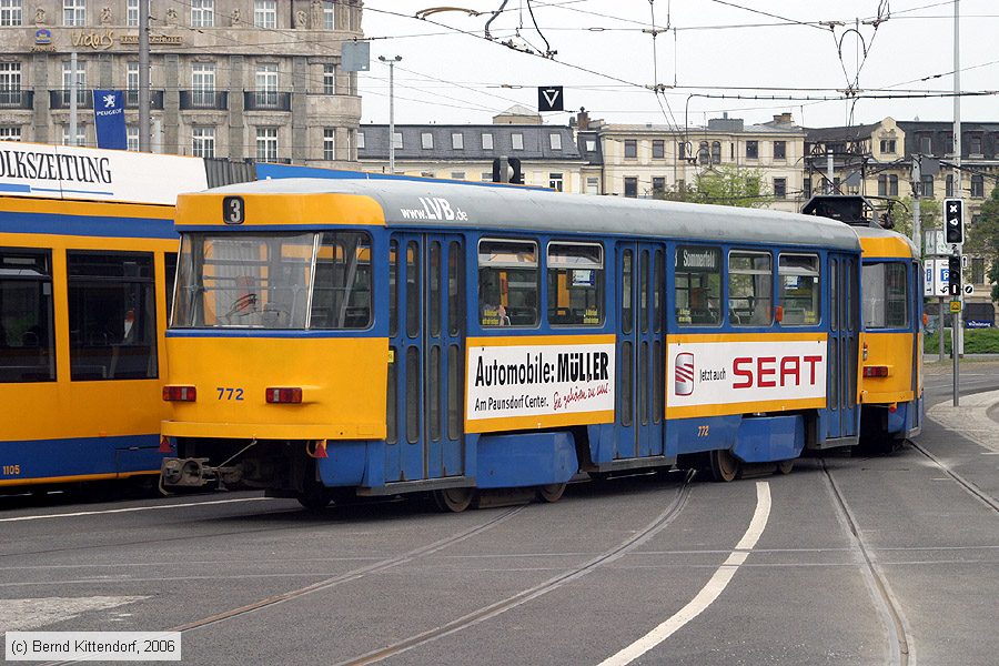 Straßenbahn Leipzig - 772
/ Bild: leipzig772_bk0605150234.jpg Straßenbahn Leipzig - 772
/ Bild: leipzig772_bk0605150234.jpg