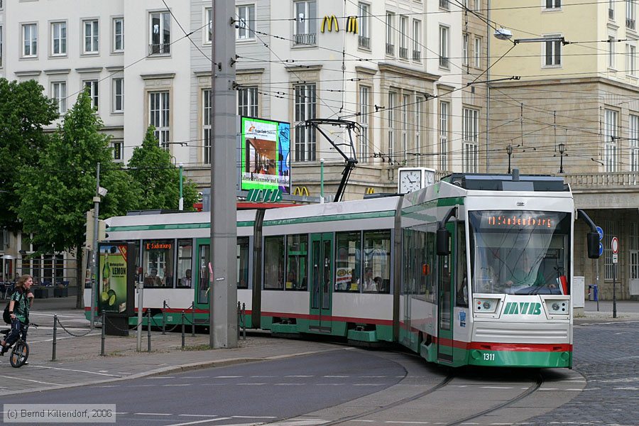 Straßenbahn Magdeburg - 1311
/ Bild: magdeburg1311_bk0605140143.jpg Straßenbahn Magdeburg - 1311
/ Bild: magdeburg1311_bk0605140143.jpg