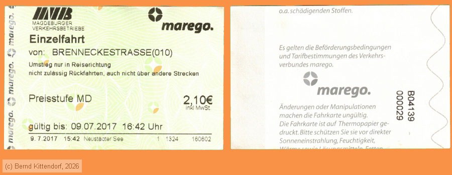 Magdeburger Verkehrsbetriebe - Fahrkarte 
/ Bild: magdeburg_fk20170709efk210.jpg