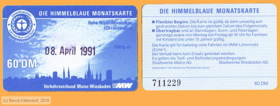 Verkehrsverbund Mainz-Wiesbaden - Fahrkarte
/ Bild: vmw_fk19910408hbm.jpg