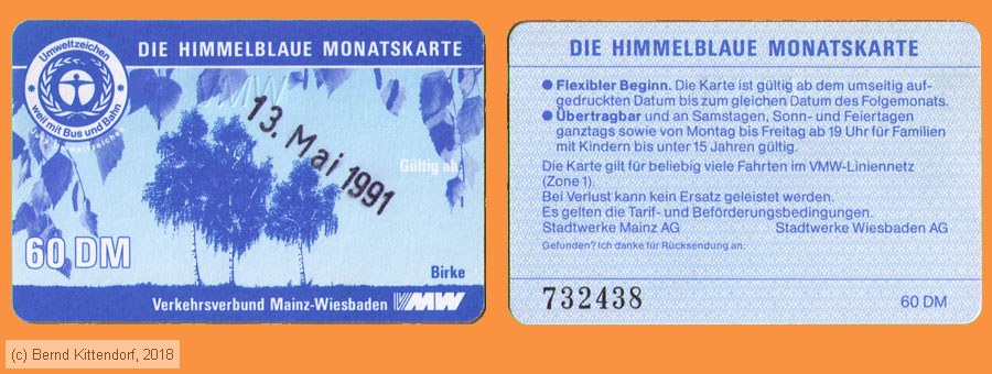 Verkehrsverbund Mainz-Wiesbaden - Fahrkarte
/ Bild: vmw_fk19910513hbm.jpg
