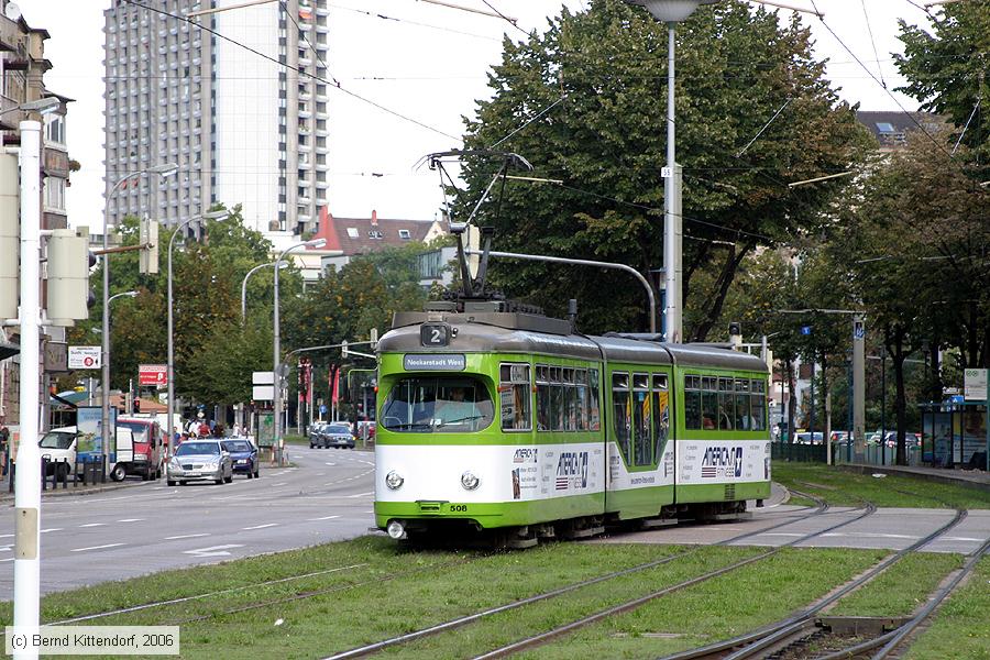 Straßenbahn Mannheim - 508
/ Bild: mvg508_bk0609040031.jpg