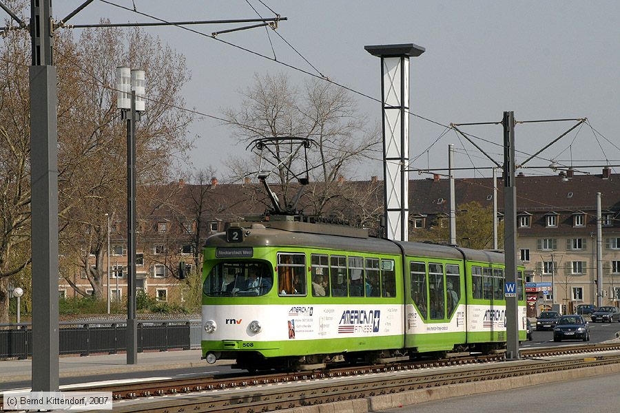Stra&szlig;enbahn Mannheim - 508
/ Bild: mvg508_bk0704010022.jpg