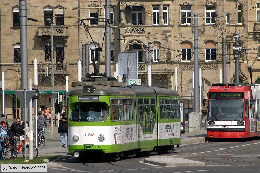 Stra&szlig;enbahn Mannheim - 508
/ Bild: mvg508_bk0704010113.jpg