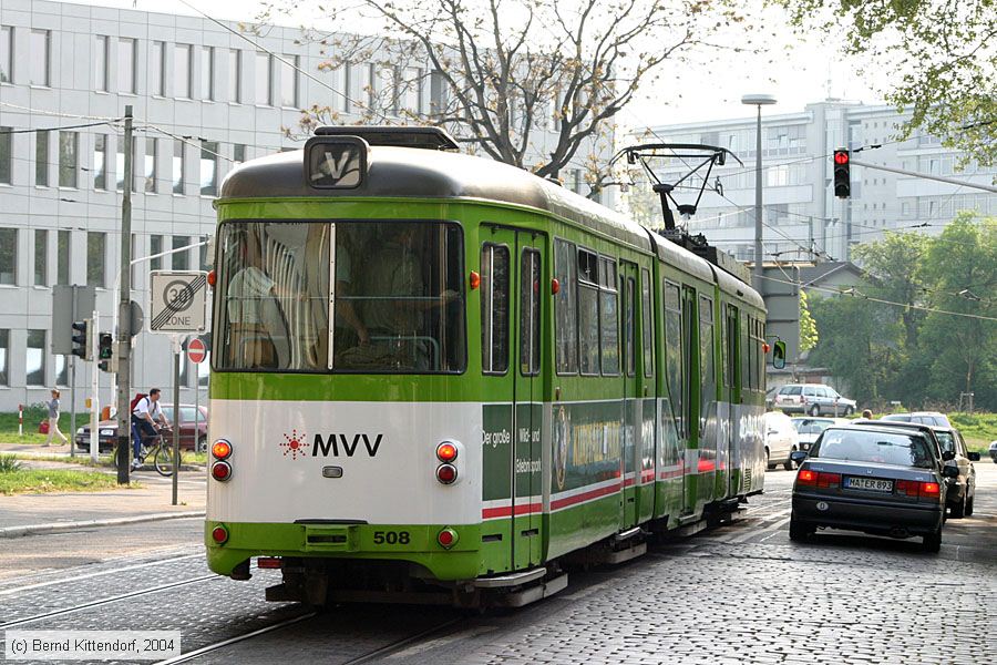Stra&szlig;enbahn Mannheim - 508
/ Bild: mvg508_e0003427.jpg