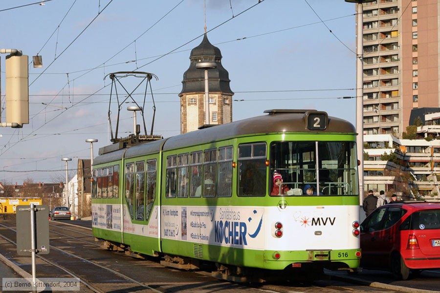 Straßenbahn Mannheim - 516
/ Bild: mvg516_e0002276.jpg Straßenbahn Mannheim - 516
/ Bild: mvg516_e0002276.jpg