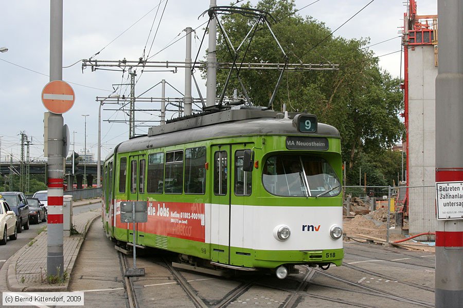 Stra&szlig;enbahn Mannheim - 518
/ Bild: mvg518_bk0907270004.jpg