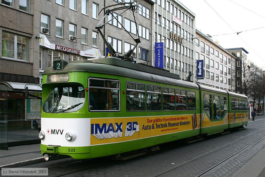 Straßenbahn Mannheim - 522
/ Bild: mvg522_e0001257.jpg Straßenbahn Mannheim - 522
/ Bild: mvg522_e0001257.jpg