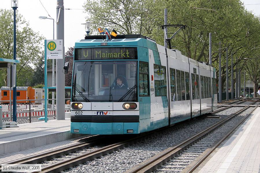 Straßenbahn Mannheim - 602
/ Bild: mvg602_cw0605090008.jpg Straßenbahn Mannheim - 602
/ Bild: mvg602_cw0605090008.jpg