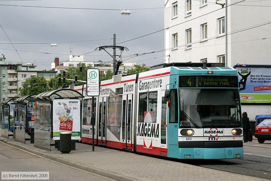 Stra&szlig;enbahn Mannheim - 603
/ Bild: mvg603_bk0807090016.jpg