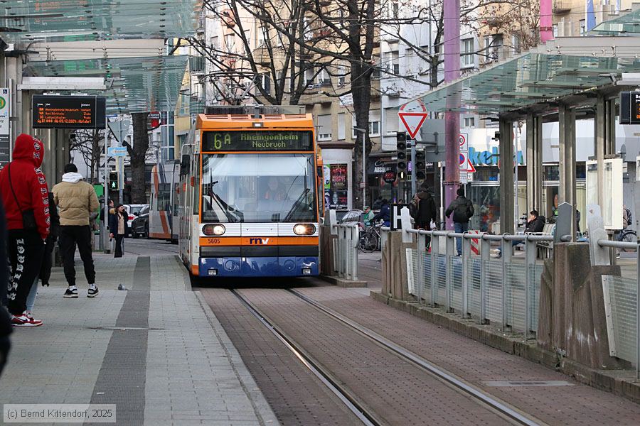 Stra&szlig;enbahn Mannheim - 5605
/ Bild: rnv5605_bk2502070030.jpg