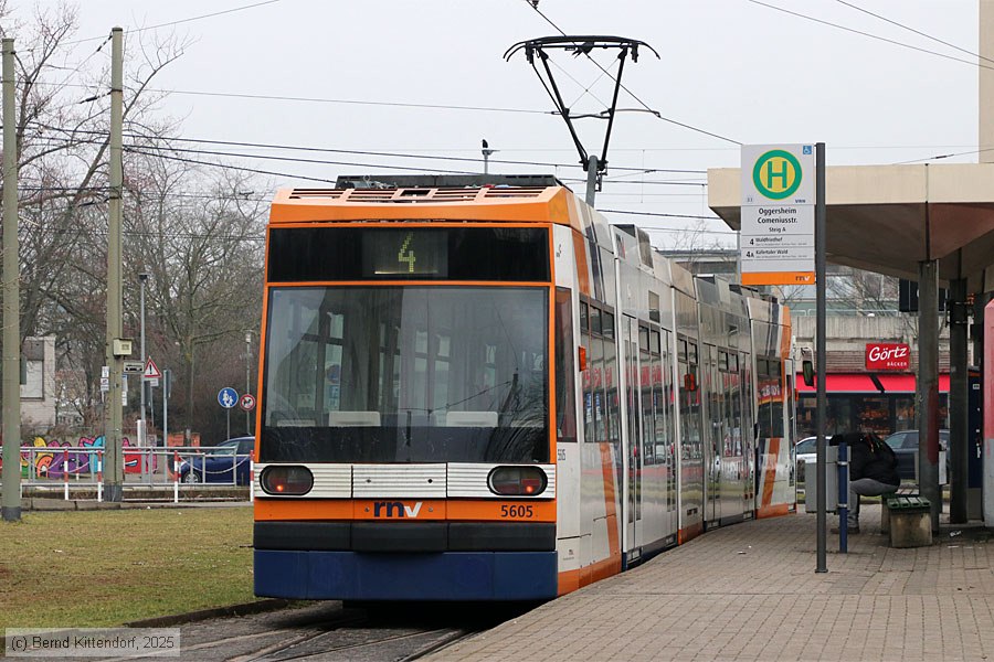 Straßenbahn Mannheim - 5605
/ Bild: rnv5605_bk2502110001.jpg Straßenbahn Mannheim - 5605
/ Bild: rnv5605_bk2502110001.jpg