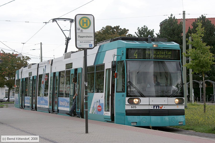 Stra&szlig;enbahn Mannheim - 605
/ Bild: mvg605_bk0809030025.jpg